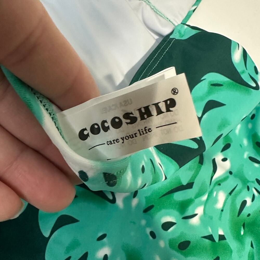 COCOSHIP Green One Piece Backless Sexy Swimsuit, Bathing Suit, Size XL, New! - Picture 8 of 8